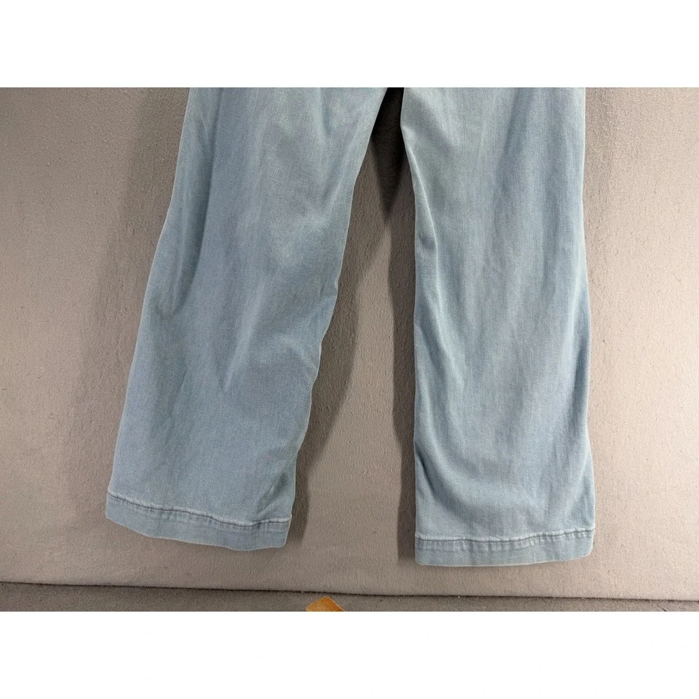 American Eagle Super High Rise Baggy Wide Leg Jeans Women 00 Light Wash Utility* - Picture 6 of 16